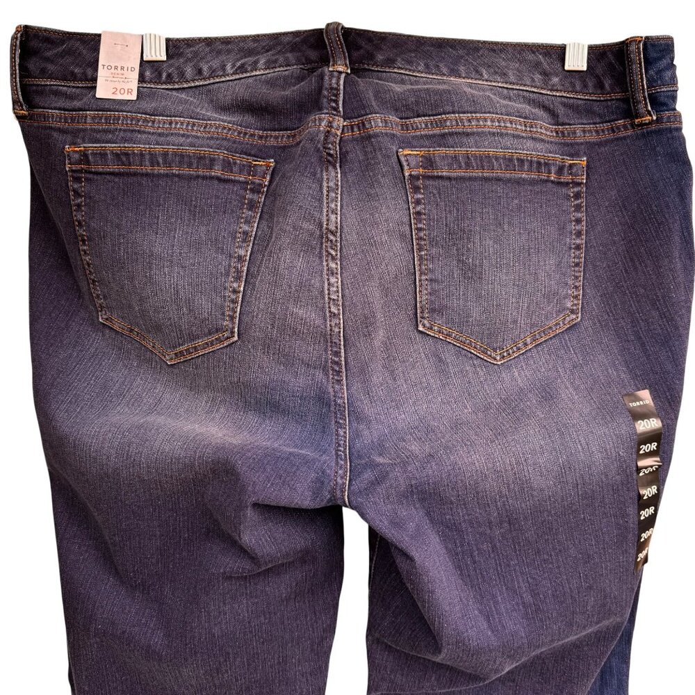 Torrid Denim 20R Relaxed Boot Blue Fortune Jeans Dark Wash Cotton Spandex New - Picture 12 of 15